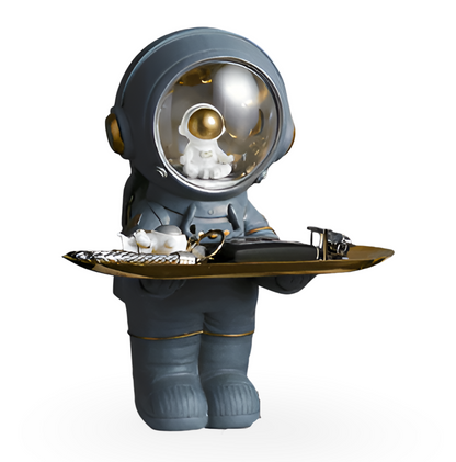 AstroTray – Astronaut Deko Aufbewahrungstablett aus Kunstharz | Moderne Schale für Schlüssel & Accessoires
