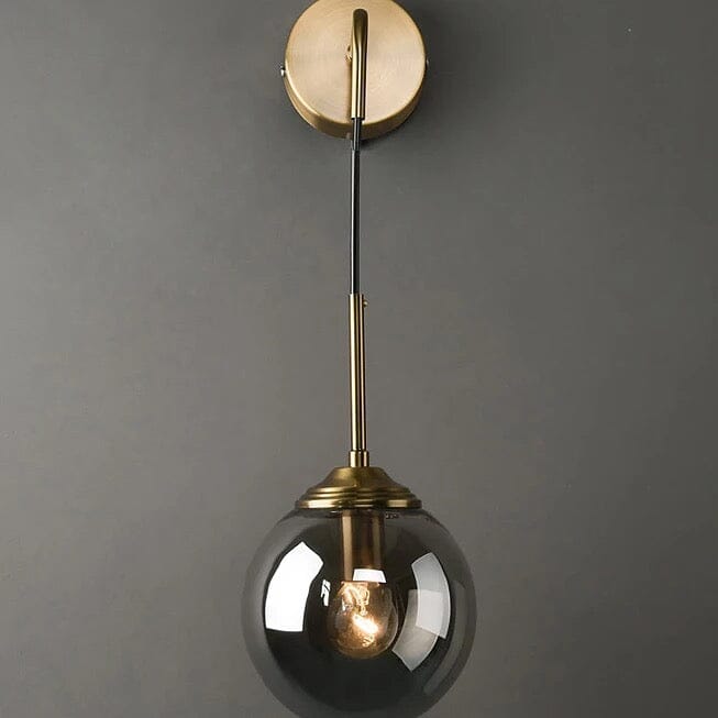 Glas-wandlamp bolvorm – elegante melkglaslamp met modern hangontwerp