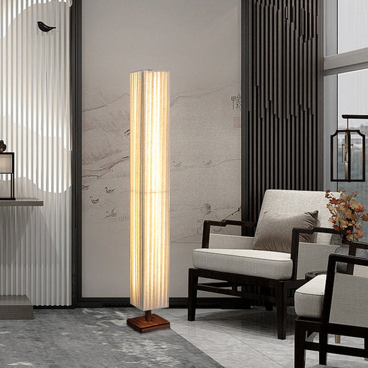 ZenLight | Japanische Walnuss Stehleuchte | Natürliches Holzdesign & Warmes LED-Ambiente für Wohnräume