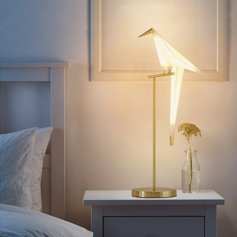Tsuru Lumi | Origami-Vogellampe - elegante LED Tischleuchte