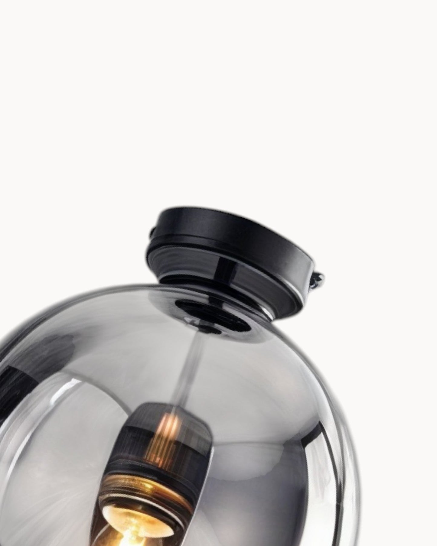 Moderne Deckenlampe – Glas Rauchgrau / Kognak | Integrierte LED-Beleuchtung