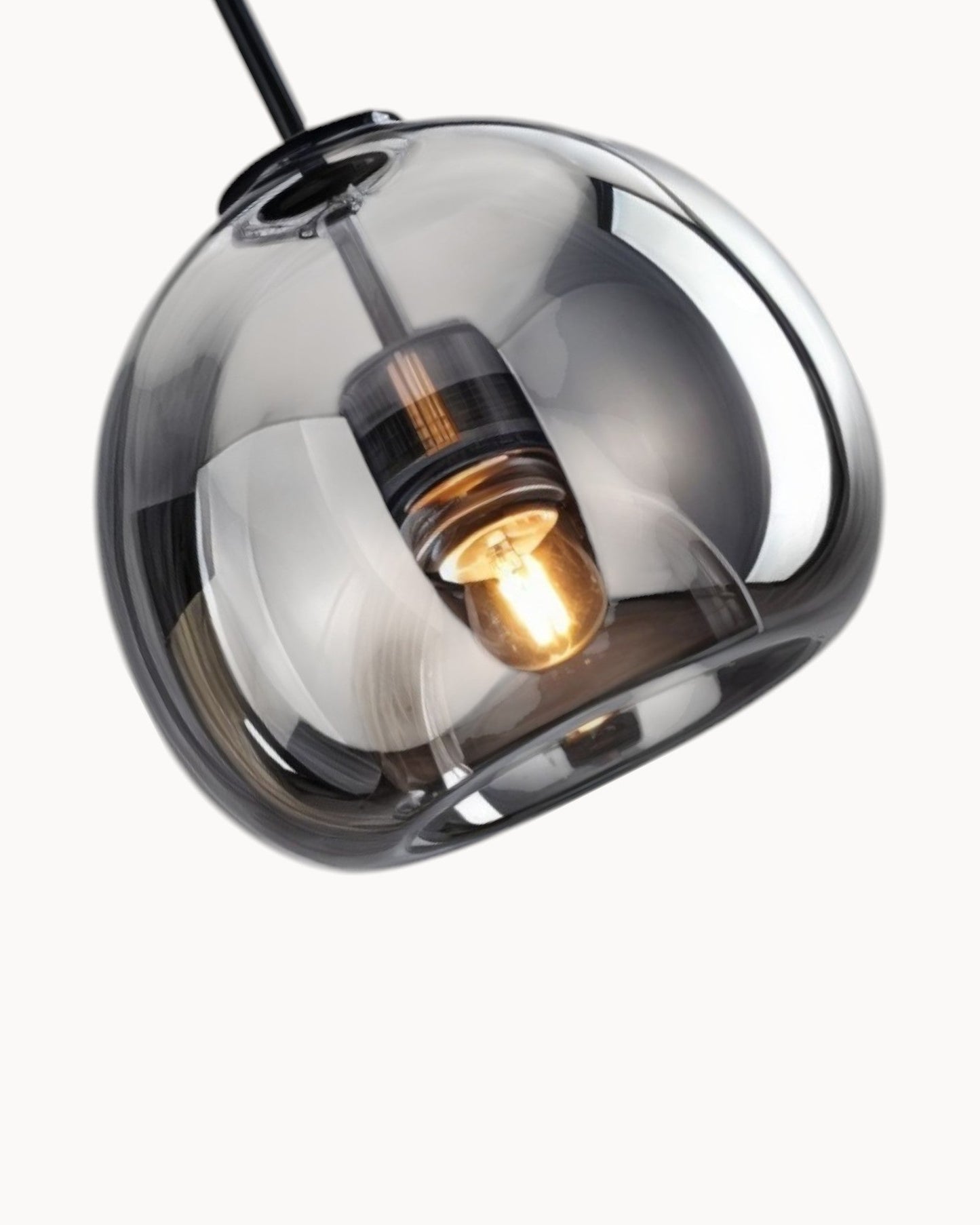 Moderne Deckenlampe – Glas Rauchgrau / Kognak | Integrierte LED-Beleuchtung