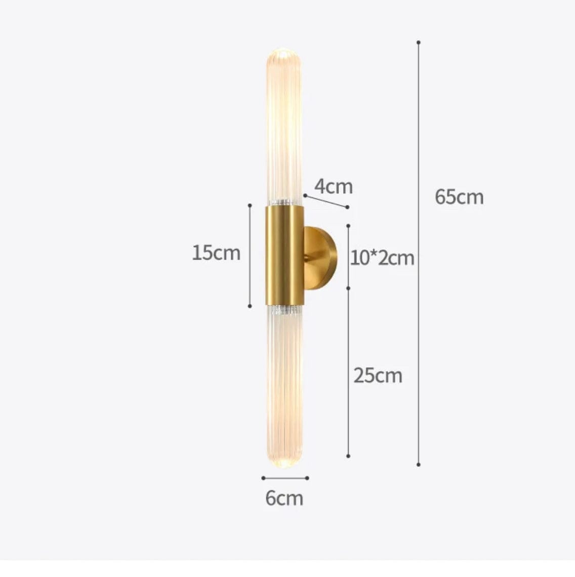 Moderne glas-staaf-wandlamp – elegant LED-ontwerp voor woonkamer, slaapkamer & hal