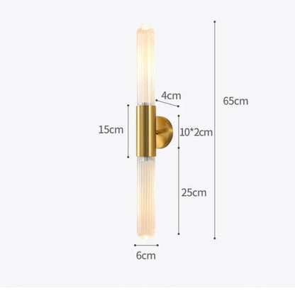Moderne glas-staaf-wandlamp – elegant LED-ontwerp voor woonkamer, slaapkamer & hal