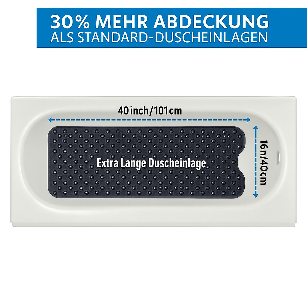 BathGrip antislipmat | Extra lange badmat voor douche en bad