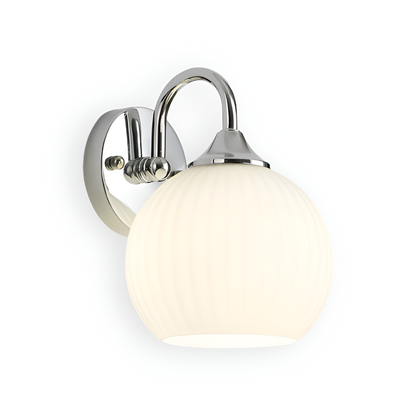 Lunaris – Zeitgenössische Kugelförmige Glas-Wandleuchte mit Gestreiftem Design und LED-Technologie