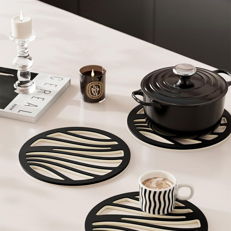 ThermoFlex Set | 6 hitzebeständige 2-in-1 Untersetzer für Töpfe & Geschirr