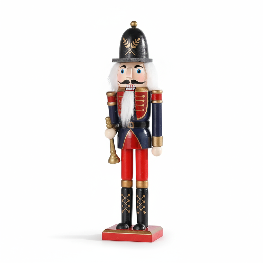 Nussknacker Soldat | Handgefertigte Holzfigur 30 cm | Vintage Weihnachtsdekoration aus dem Erzgebirge