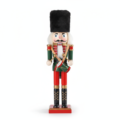 Nussknacker Soldat | Handgefertigte Holzfigur 30 cm | Vintage Weihnachtsdekoration aus dem Erzgebirge