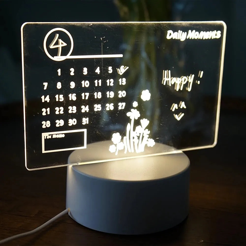 NoteGlow | LED tafellamp met notitiebord | dimbaar licht & schrijfplaat voor kantoor, kinderkamer & thuiskantoor