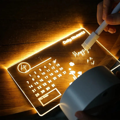 NoteGlow | LED tafellamp met notitiebord | dimbaar licht & schrijfplaat voor kantoor, kinderkamer & thuiskantoor