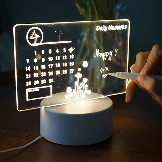 NoteGlow | LED tafellamp met notitiebord | dimbaar licht & schrijfplaat voor kantoor, kinderkamer & thuiskantoor