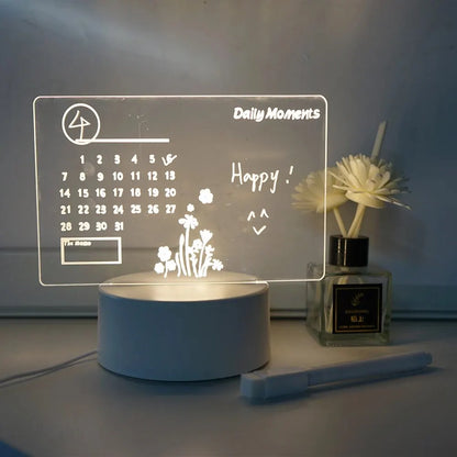 NoteGlow | LED tafellamp met notitiebord | dimbaar licht & schrijfplaat voor kantoor, kinderkamer & thuiskantoor