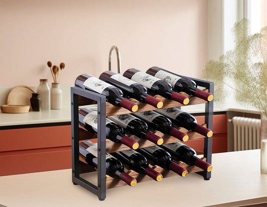 Vineluxe Regal | Langlebiges Weinregal für 12 Flaschen aus robustem Material