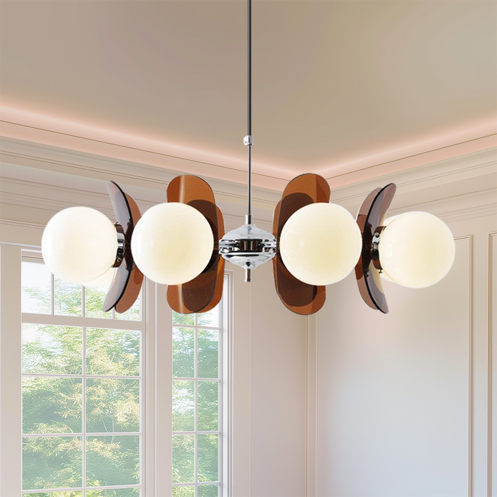 Ardane | Bauhaus Retro Kronleuchter aus Metall