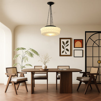 Thalessia – Minimalistische Pendelleuchte in Milchweiß für Sanftes, Diffuses Licht