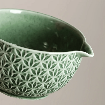 Matcha Set 5/6 Teilig | Grüne Keramikschale 500 ml | Mit Bambus Zubehör