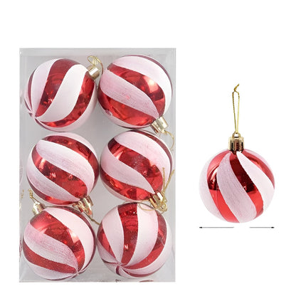 Elegantes Weihnachtskugel Set | 6er-Set Glasornamente für den Christbaum | Edle Weihnachtsdeko aus Glas