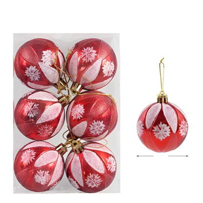 Elegantes Weihnachtskugel Set | 6er-Set Glasornamente für den Christbaum | Edle Weihnachtsdeko aus Glas