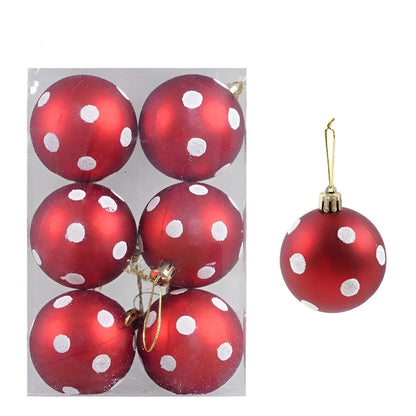 Elegantes Weihnachtskugel Set | 6er-Set Glasornamente für den Christbaum | Edle Weihnachtsdeko aus Glas