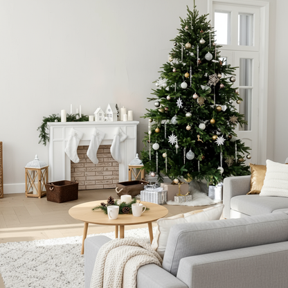 Kristall-Eiszapfen Anhänger | 24er & 36er Set Weihnachtsdeko für Baum & Fenster | Glitzernde Winterornamente