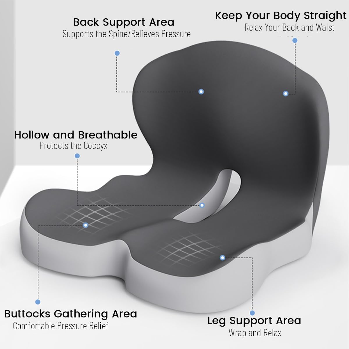 ErgoComfort Pad – Ergonomisches Memory Foam Sitzkissen für optimalen Komfort