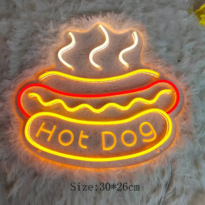 NeonBite – Kolorowy szyld LED neonowy fast-food dla restauracji i domowych barów