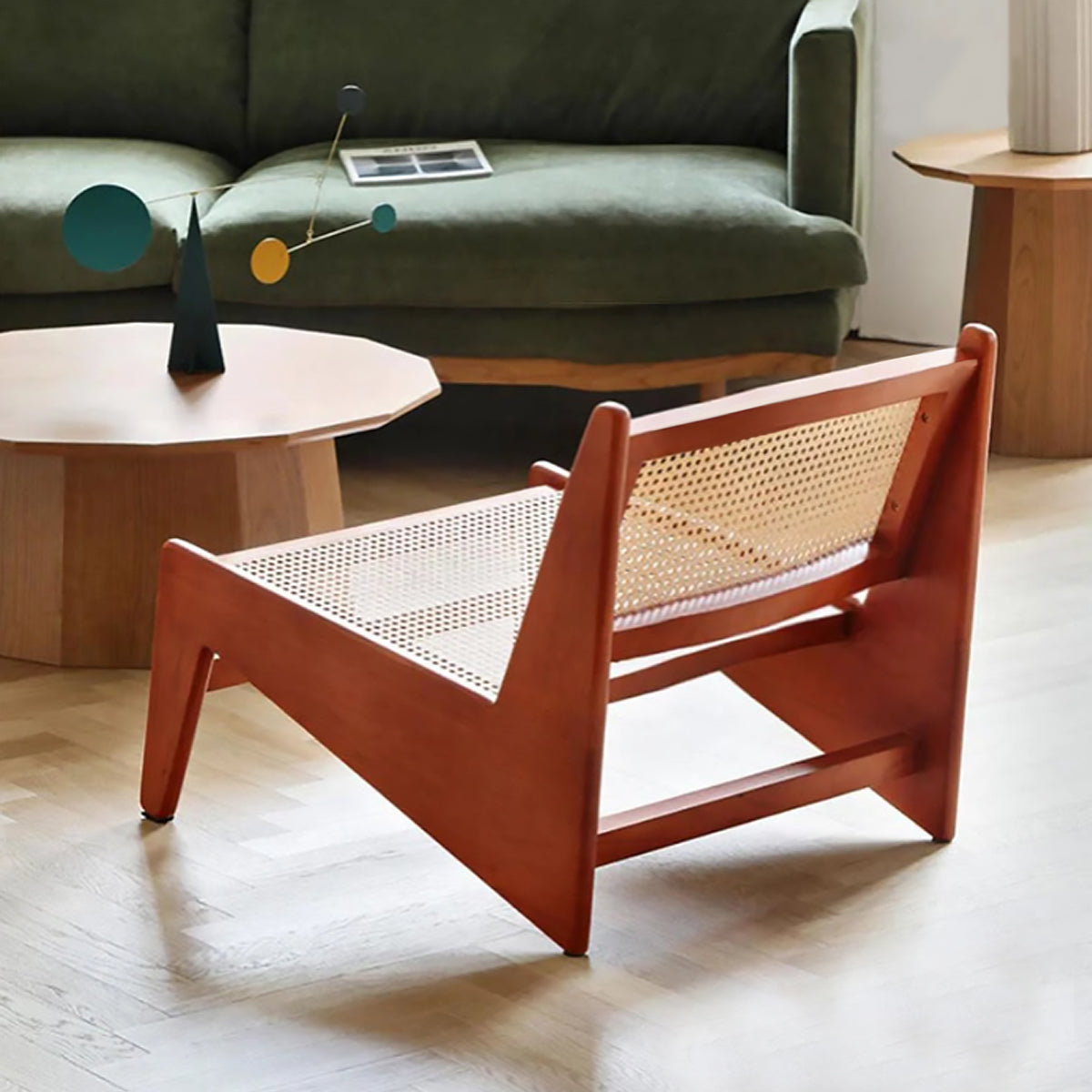 Lunair Canapé | Sofa aus Holz & Rattan im französisch-skandinavischen Stil