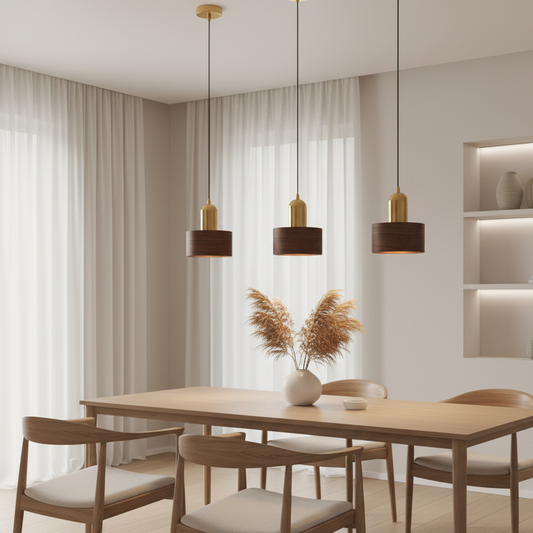 Arca Design-Pendelleuchte mit Goldakzent – Moderne Pendelleuchte für Esszimmer und Wohnzimmer