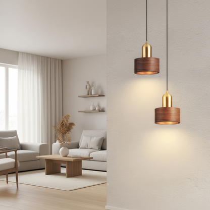 Arca Design-Pendelleuchte mit Goldakzent – Moderne Pendelleuchte für Esszimmer und Wohnzimmer