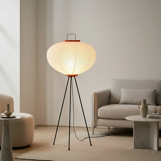 Sōra 9A | Handgefertigte Stehlampe mit Holzstruktur