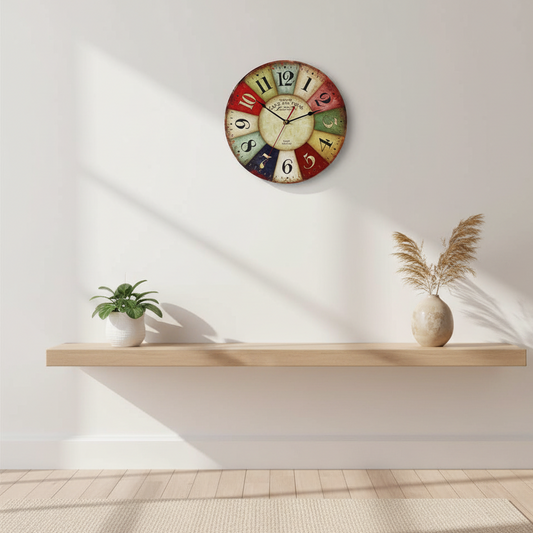 NordWood | Skandinavische Holz-Wanduhr | Zeitlose Natürlichkeit & minimalistisches Design