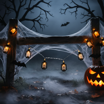 Halloween Kerosin Flaschen Lichterkette – LED Partydeko für Innen & Außen