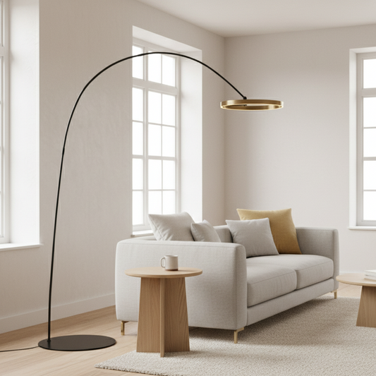 Arinella Curve | LED-Stehlampe im nordischen Bogen-Design