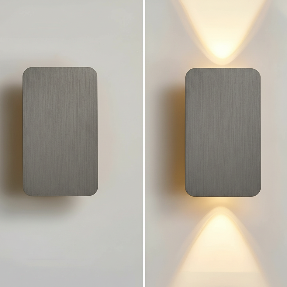 GlowForm Mini | Rechthoekige LED-wandlamp in minimalistische stijl voor een warme sfeer 