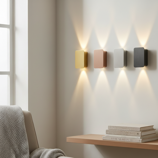 GlowForm Mini | Rechthoekige LED-wandlamp in minimalistische stijl voor een warme sfeer 