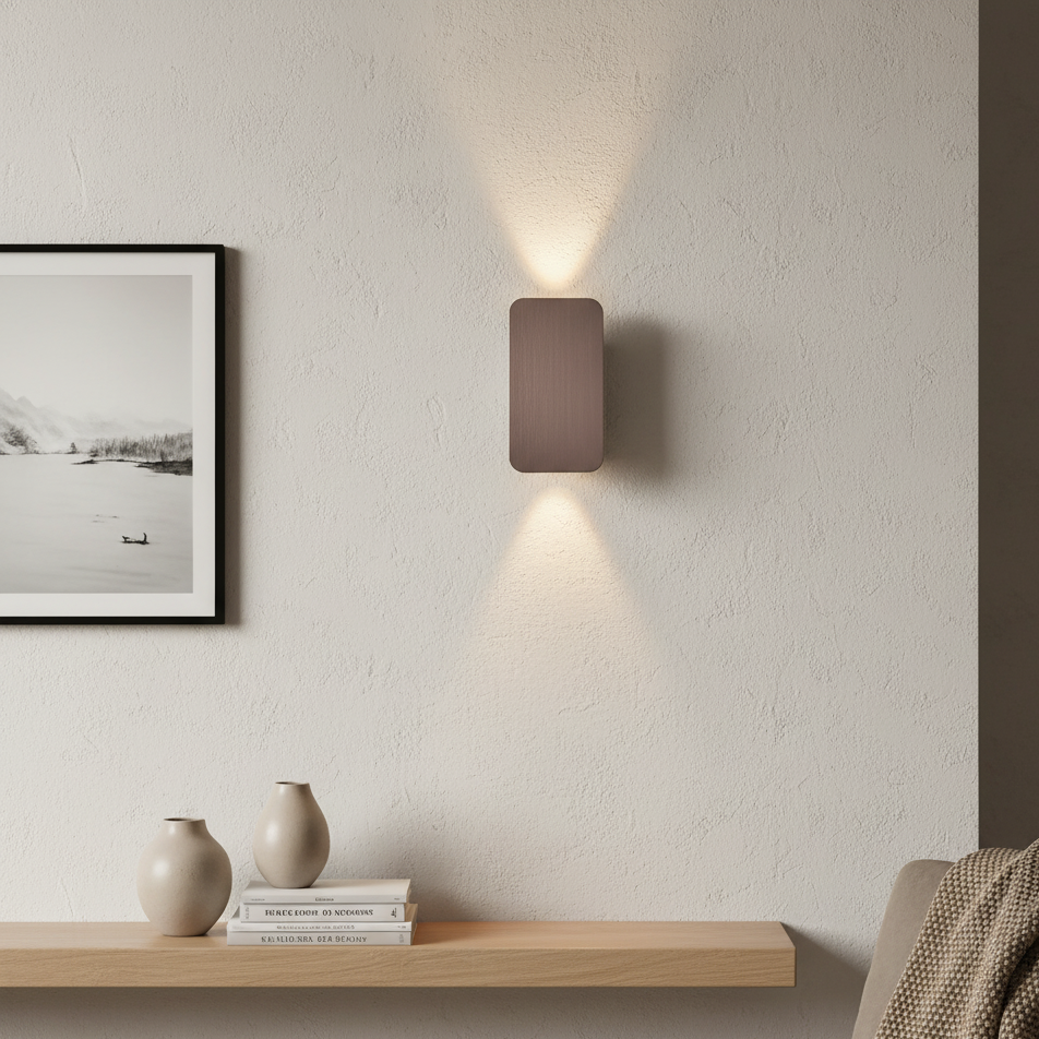 GlowForm Mini | Rechthoekige LED-wandlamp in minimalistische stijl voor een warme sfeer 