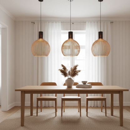 Lunorb | Handgemaakte bamboe hanglamp