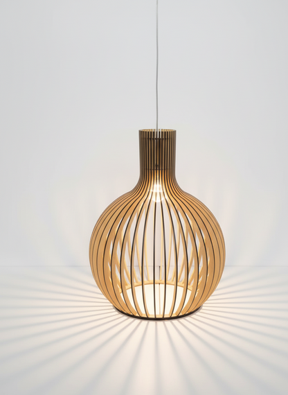 Lunorb | Handgemaakte bamboe hanglamp