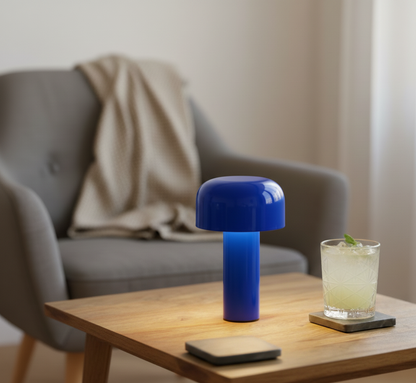 Pilz Tischlampe LED | Wiederaufladbar & Dimmbar | Tragbar | Aluminium