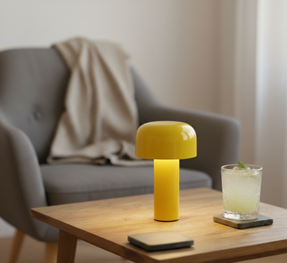 Pilz Tischlampe LED | Wiederaufladbar & Dimmbar | Tragbar | Aluminium