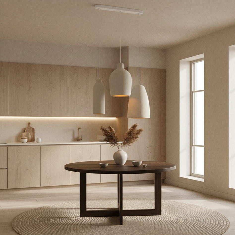 Halo Sabié | Design LED hanglamp in Wabi-Sabi stijl voor woonkamer &amp; eetkamer 