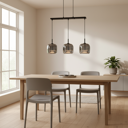 Svarna | Noordse hanglamp van getint glas