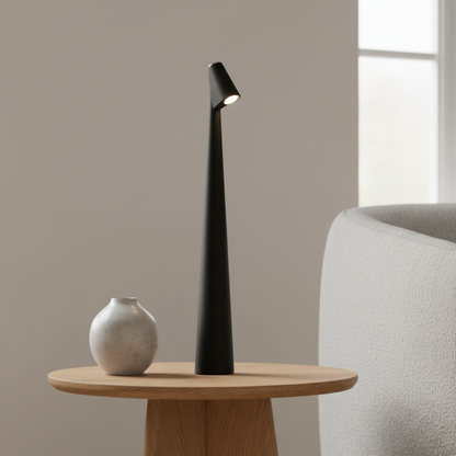 NordicLite | Draadloze LED-tafellamp in Scandinavisch minimalisme | Modern design voor woon- & slaapkamer