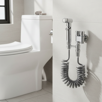 AuriJet | RVS bidetsproeier met drukregeling voor hygiënische reiniging