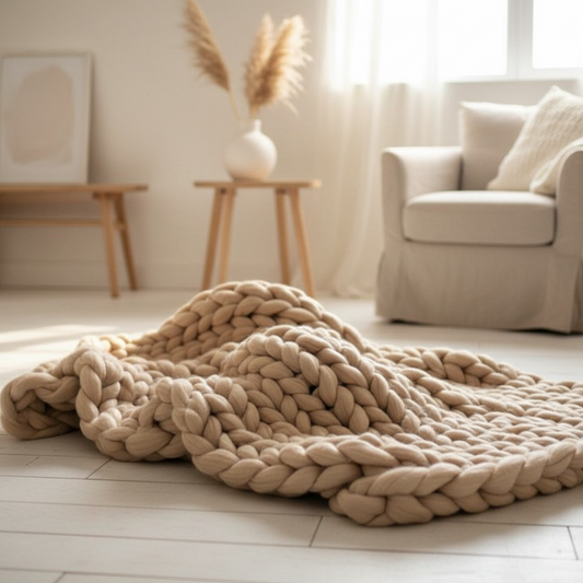 NordWeave | Luxe XXL gebreide deken van zacht garen voor woon- & slaapkamer