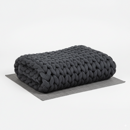 NordWeave | Edle XXL Strickdecke aus weichem Garn für Wohn- & Schlafzimmer