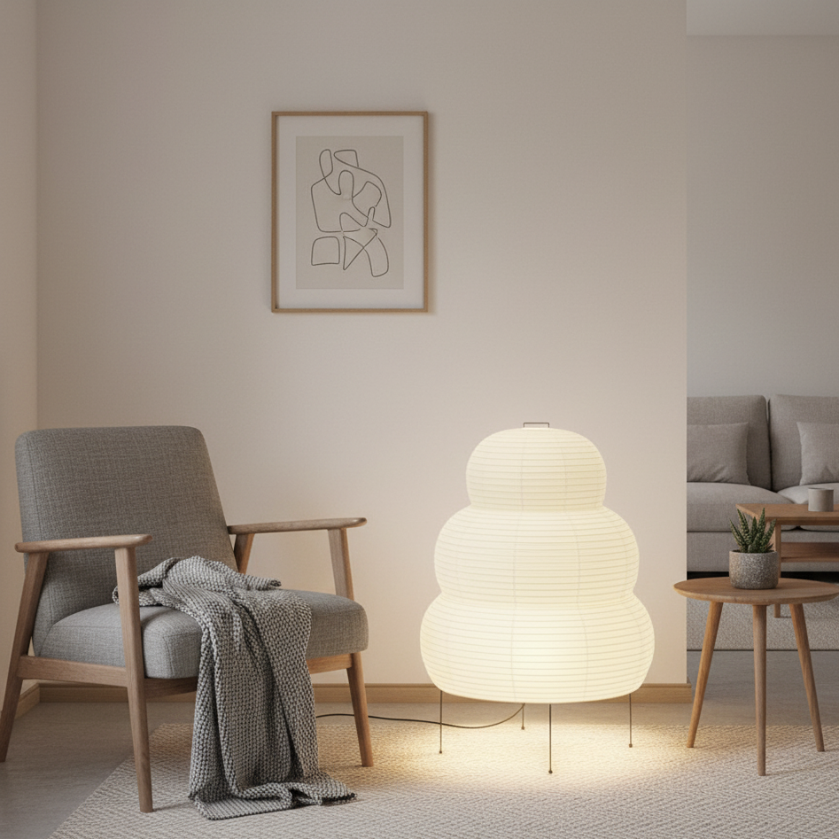 Yunari Curve | Stehlampe im Wabi-Sabi-Stil