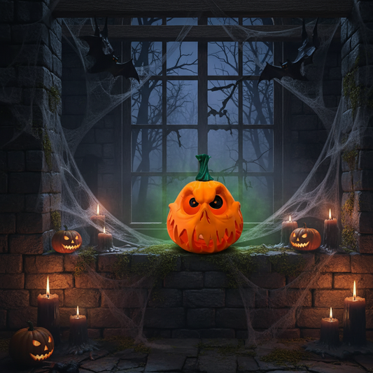 Halloween Riesenkürbis Deko – XXL Kürbisfigur für Garten & Party