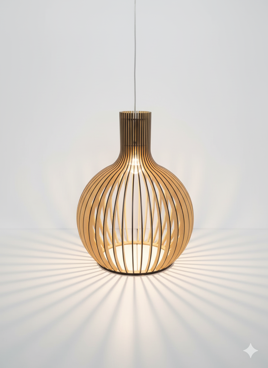 Lunorb | Handgemaakte bamboe hanglamp